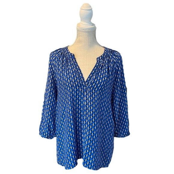Joie Addie B Blue 100% Silk Blouse Top - Picture 2 of 11